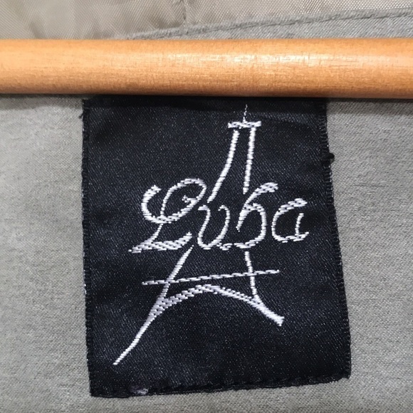 Luba Sage Green Microsuede Embroidered Coat 6 - Picture 10 of 16